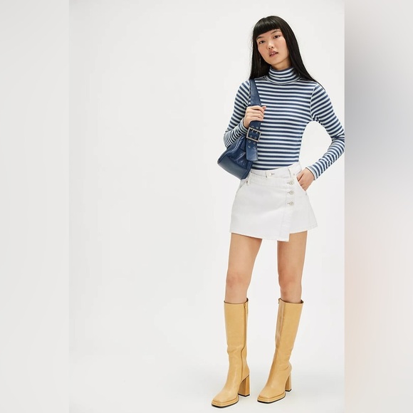 NWT - We The Free Wynne Denim Skirt in Bright White - Size 29 - Picture 2 of 4